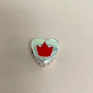 Pandora Vermont Maple Leaf Heart Charm
